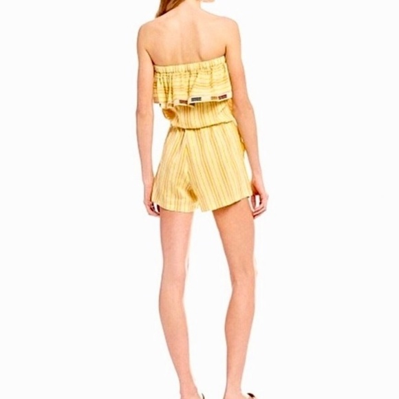 NWT!! KOPAL Rinku Romper Embroidered Ruffle Off Shoulder Vacation Boho Small - Picture 8 of 16